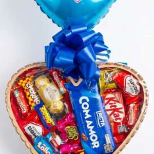 Coração de Chocolate Azul tamanho g