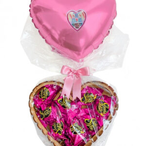 Coração de Chocolate Cor Rosa (sonho de valsa) tamanho p
