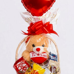 CESTA DE CHOCOLATE COM URSO