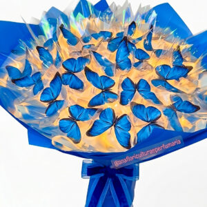 BUQUÊ DE 50 BORBOLETAS AZUL