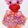 KIT STITCH ROSA + BUQUÊ DE 20 BORBOLETAS COR DE ROSA