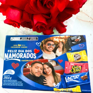 CAIXA DE BOMBONS DIA DOS NAMORADOS AZUL (Obs: Apenas a Caixa)