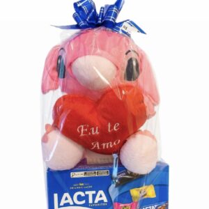 STITCH ROSA DE CORAÇÃO MENOR + CAIXA LACTA