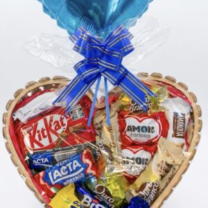 Coração de Chocolate Azul tamanho M